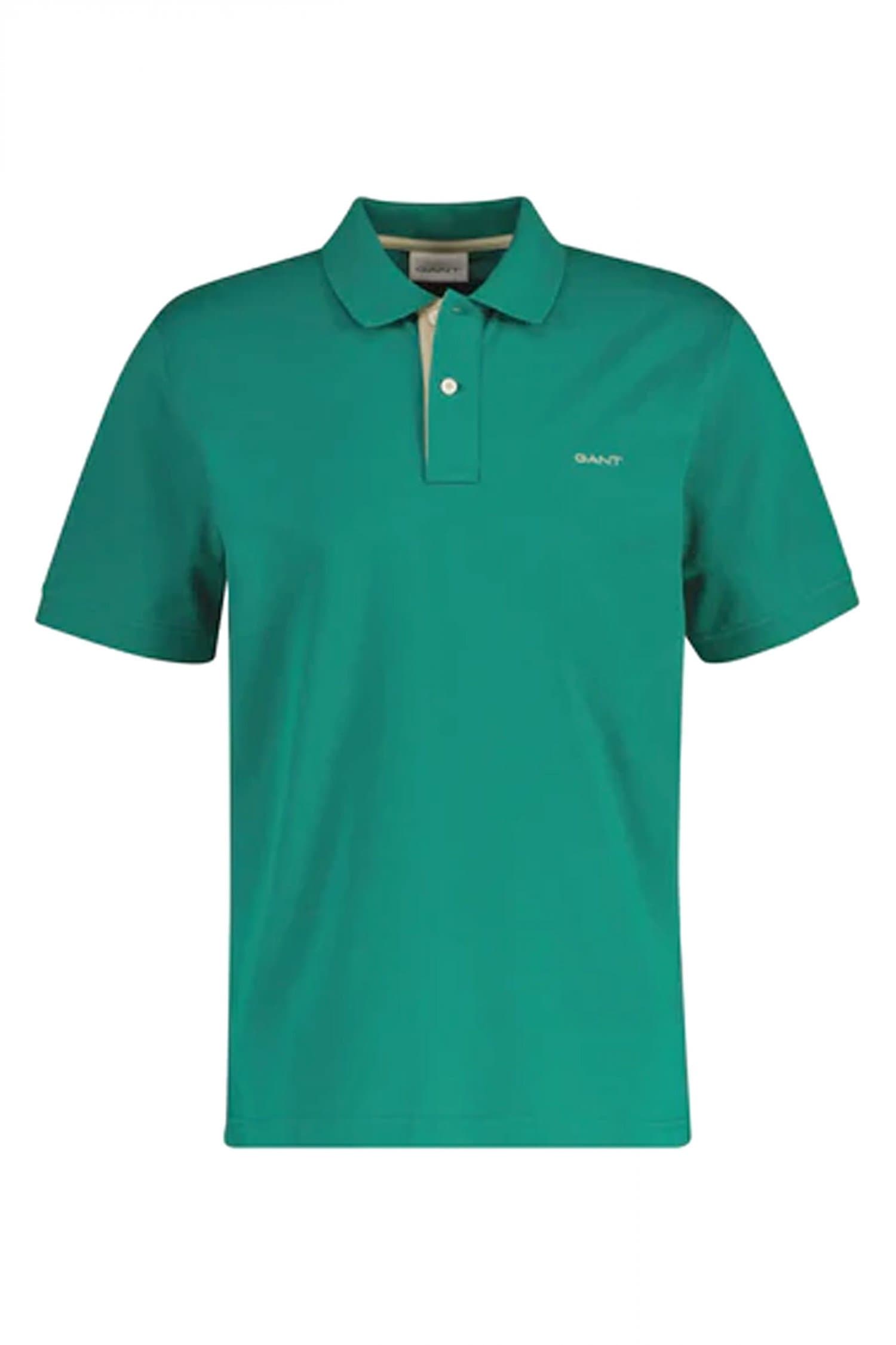 GANT POLO CONTRAST PIQUE ΠΡΑΣΙΝΟ