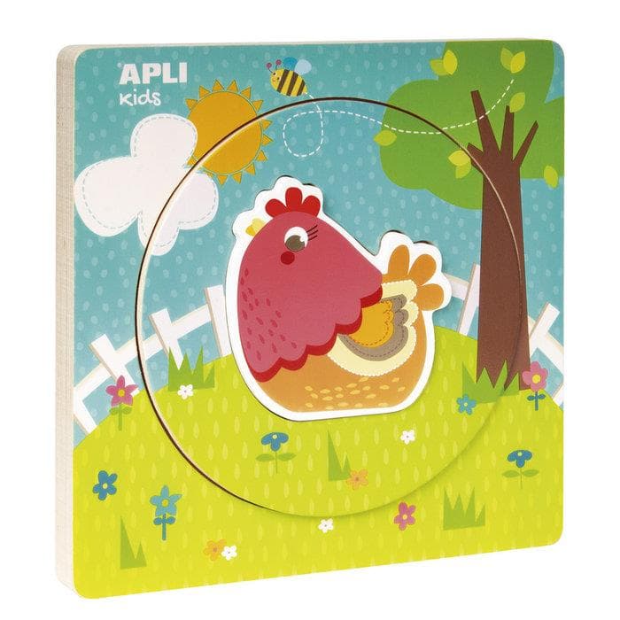 ΠΑΖΛ APLI LAYERS ANIMALS ΚΟΤΟΥΛΑ