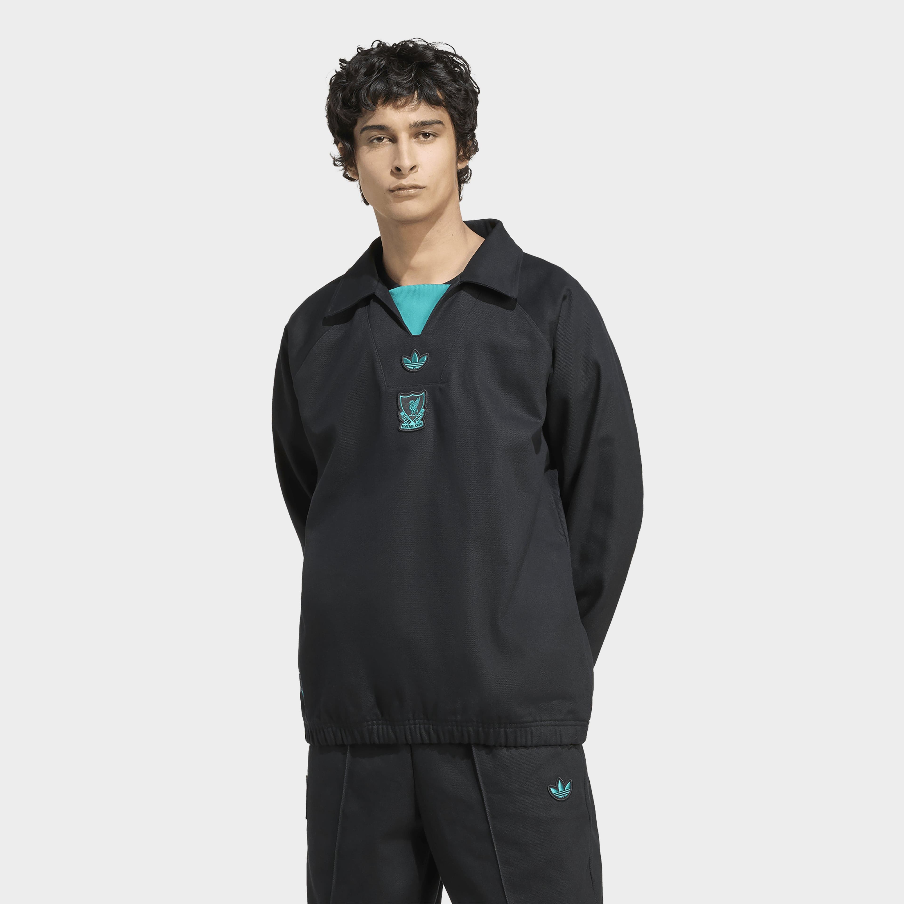 adidas Originals Liverpool FC Terrace Icons Dril Ανδρική Polo με Μακρύ Μανίκι (9000258186_1469)