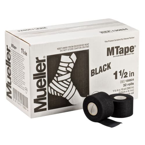 Mueller Color Tape (Αυτοκόλλητη Ανελαστική Χρωματιστή Ταινία Περίδεσης) 3,8cm x 9,14m Μαύρο