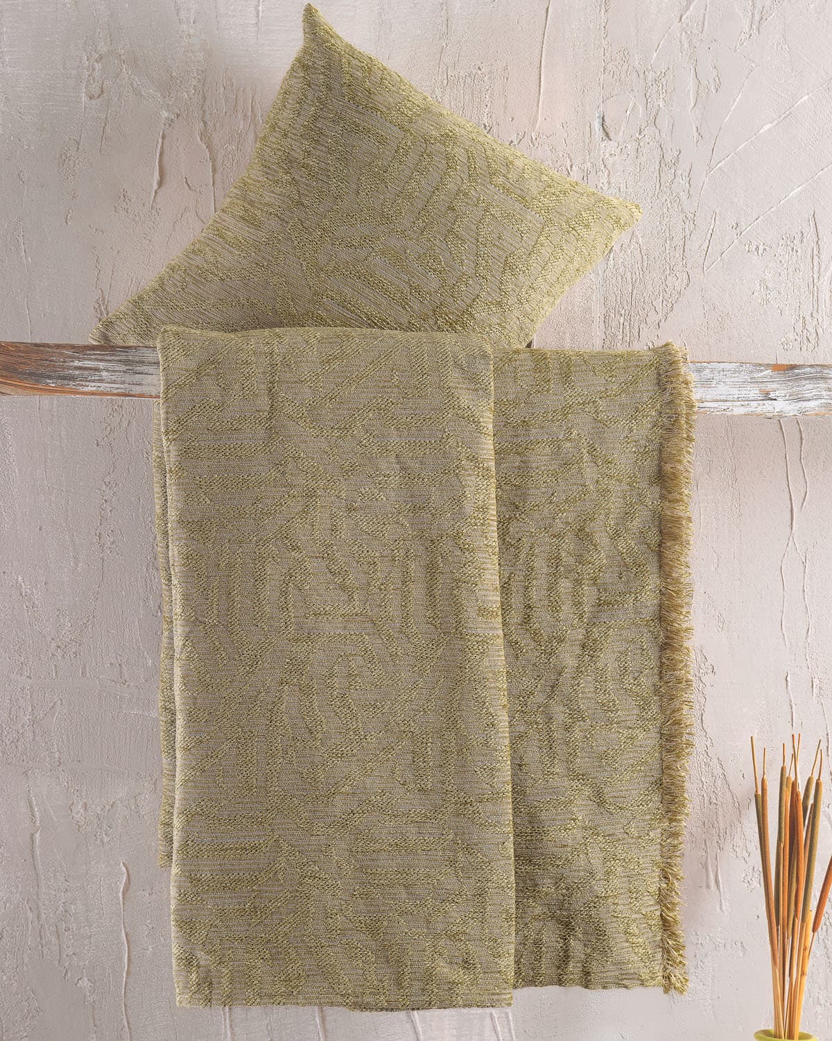 Ριχτάρι διθέσιου (180Χ240) Melie Gold Olive, Rythmos Home