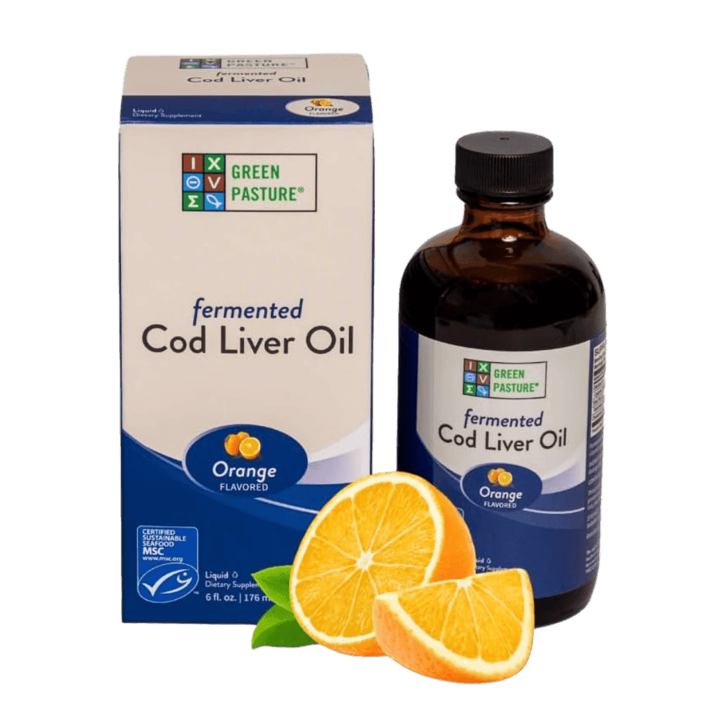 Green Pasture Fermented Cod Liver Oil Orange (176 ml) - Μουρουνέλαιο
