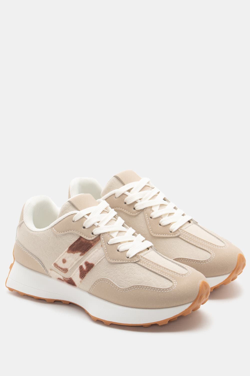 Sneakers σε Συνδυασμό Χρωμάτων - Μπεζ