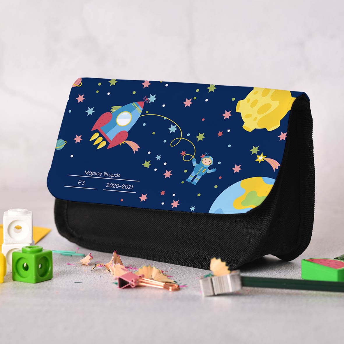 Student Astronaut Challenge - Κασετίνα Υφασμάτινη - Μαύρο