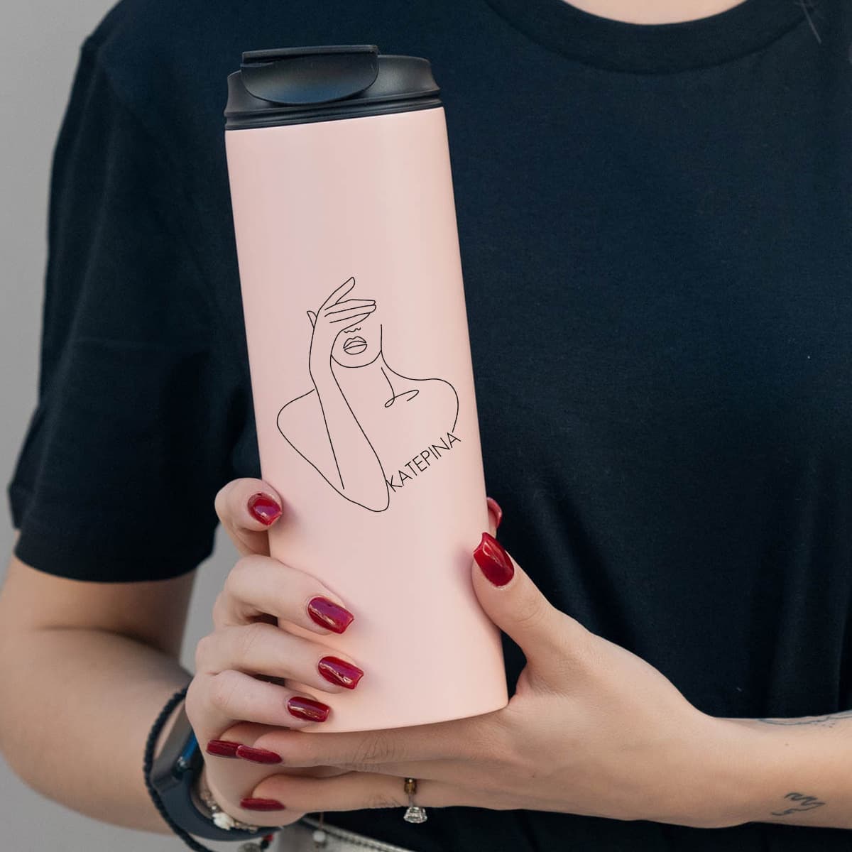 Figure - Sports Gym Θερμός 600 ml - Ροζ