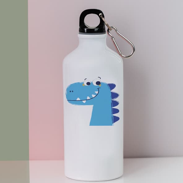 Δεινοσαυράκι - Ποδηλατικό Μπουκάλι 600 ml - Λευκό