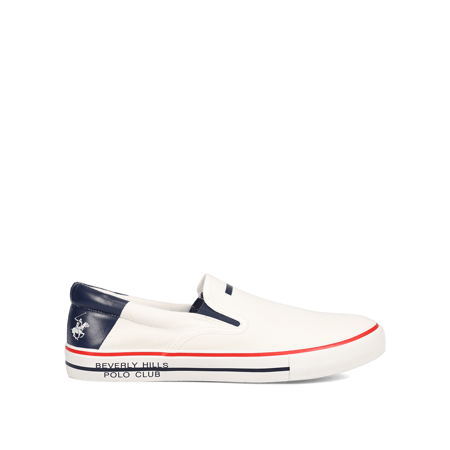 Λευκό ανδρικό slip-on παπούτσι
