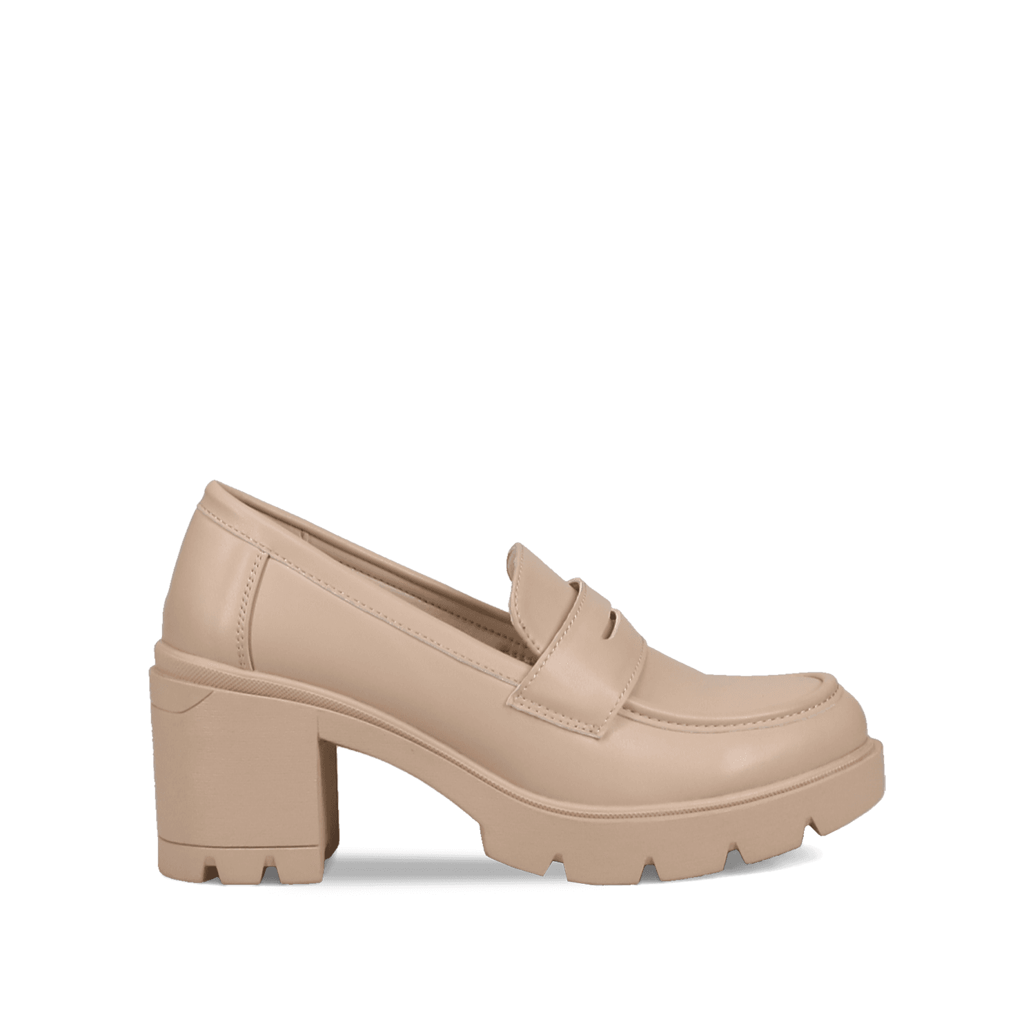 Μπεζ chunky loafer