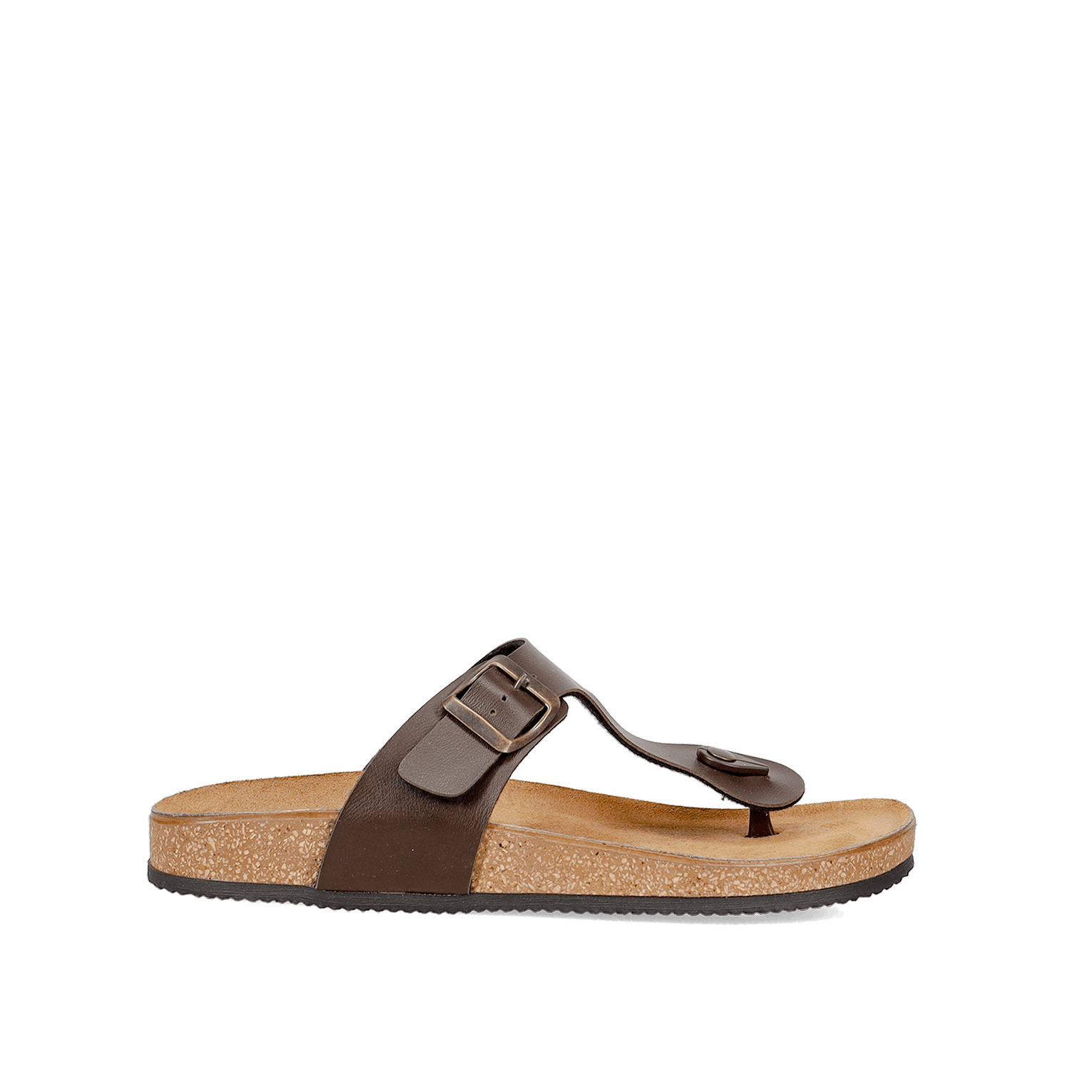 Καφέ ανδρικό footbed σανδάλι