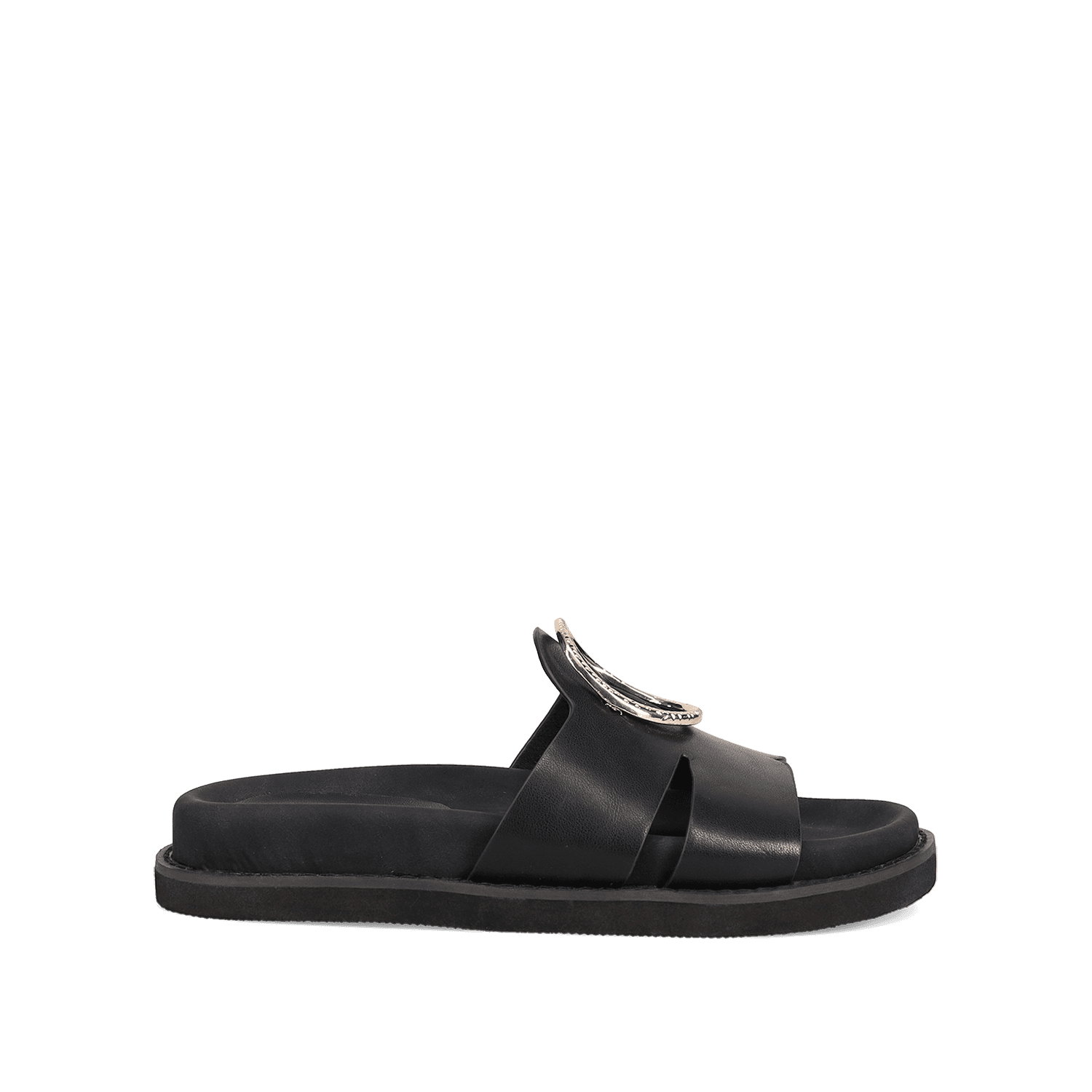 Μαύρο footbed σανδάλι