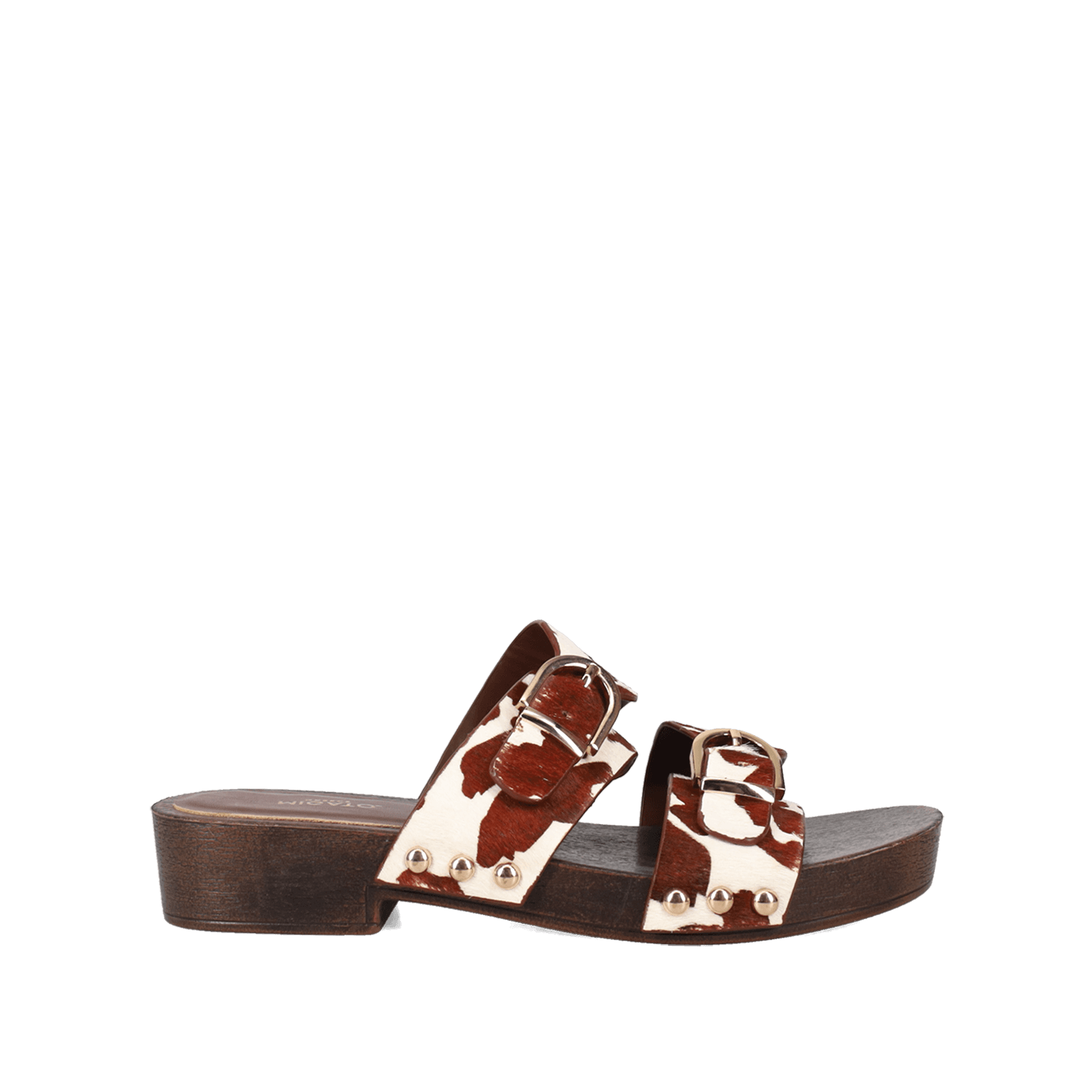 Animal print δερμάτινο mule τσόκαρο