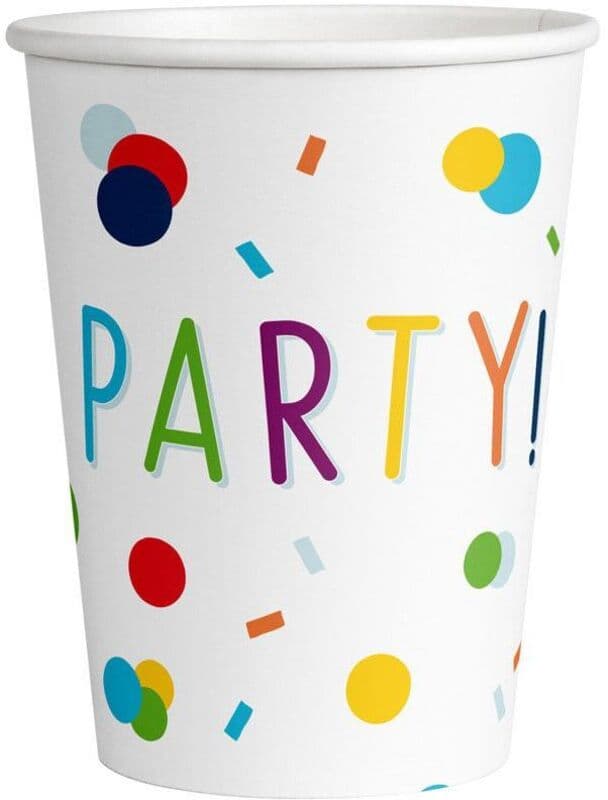 Ποτήρια 250ml Confetti Birthday 8Τμχ (M990634866)