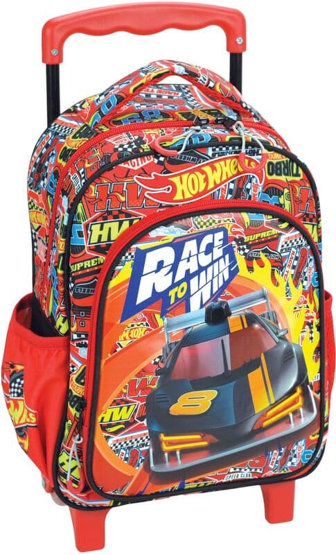 Hot Wheels Race To Win 26 Σακίδιο Νηπιαγωγείου Trolley (349-39072)