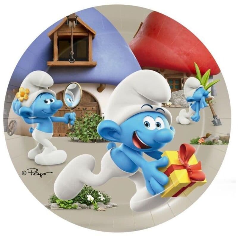 Πιάτα 18εκ.Smurfs 8Τμχ (B810398)