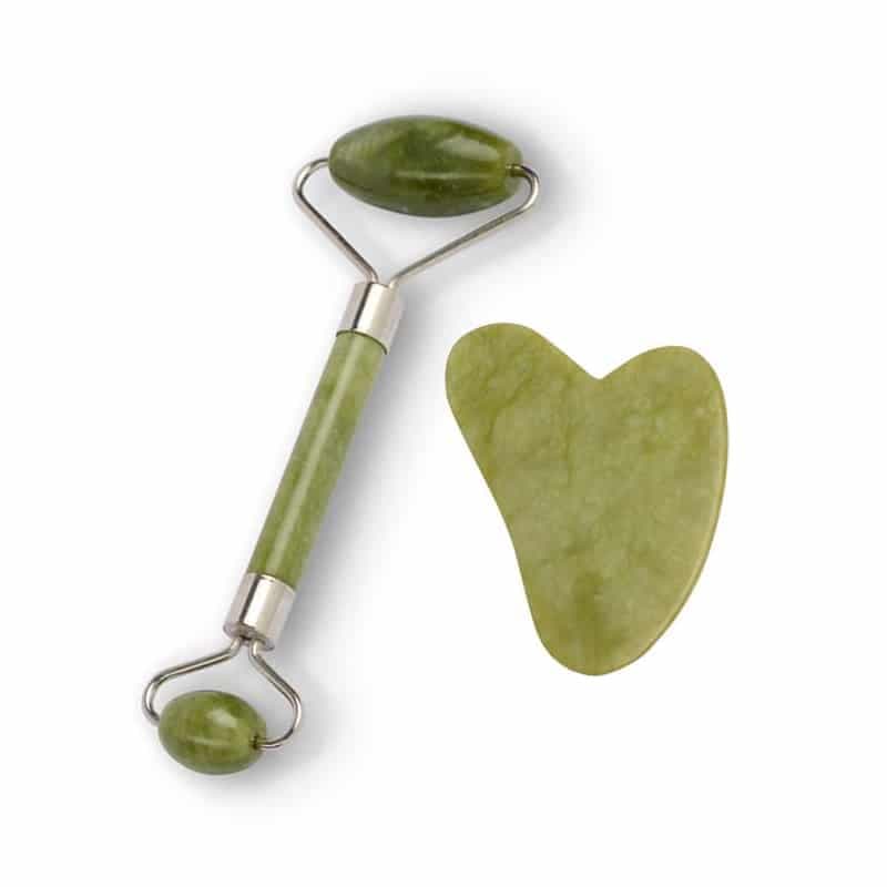 IDC Jade Facial Set Roller & Stone