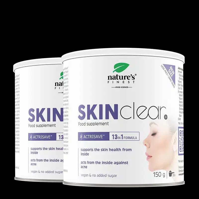 Nature's Finest SKINclear | ρόφημα για λιπαρό + ατελές δέρμα | Actrisave, ψευδάργυρος, βιοτίνη +