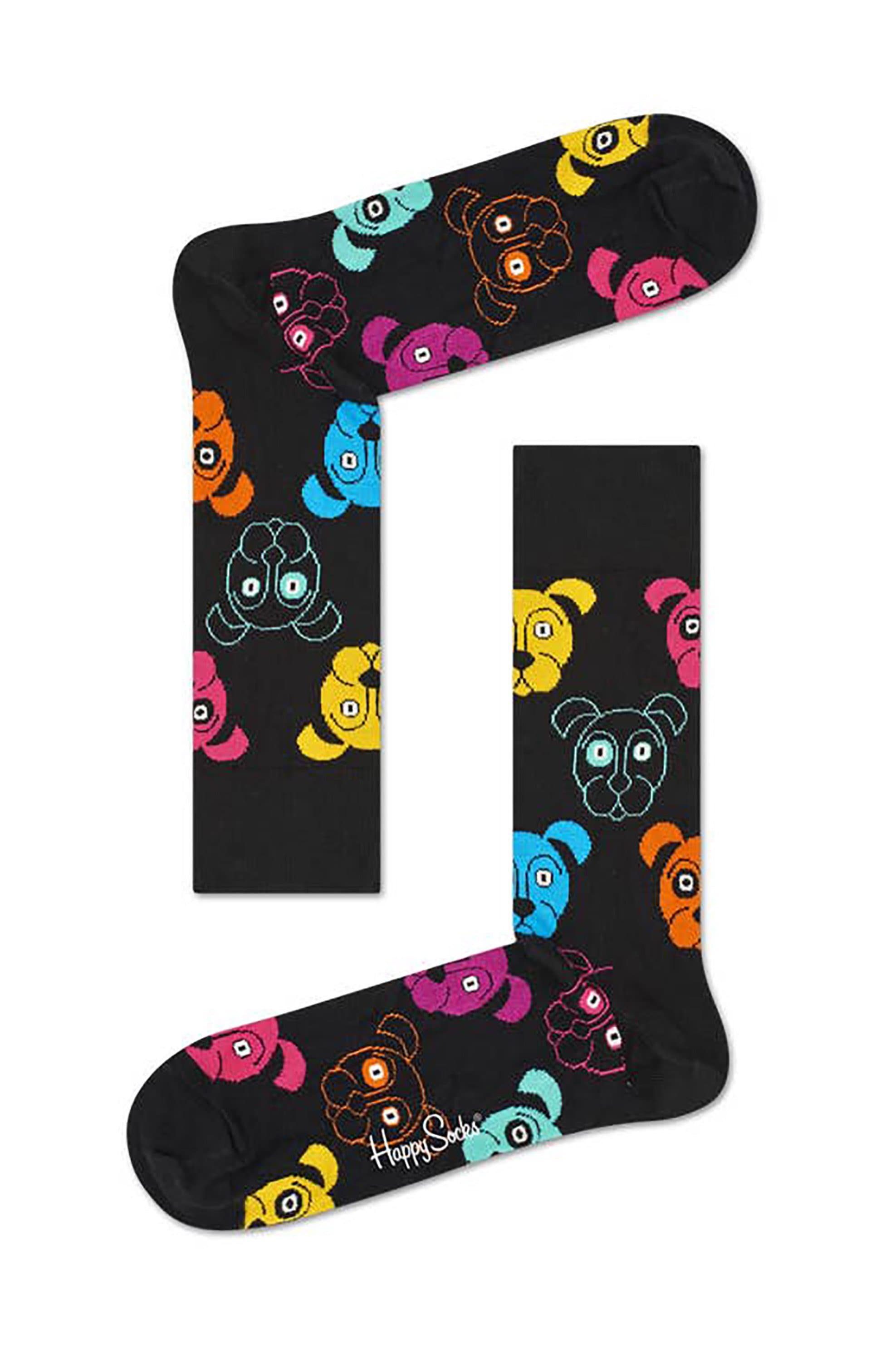 Happy Socks unisex κάλτσες "Dog" - DOG01-9050 Μαύρο