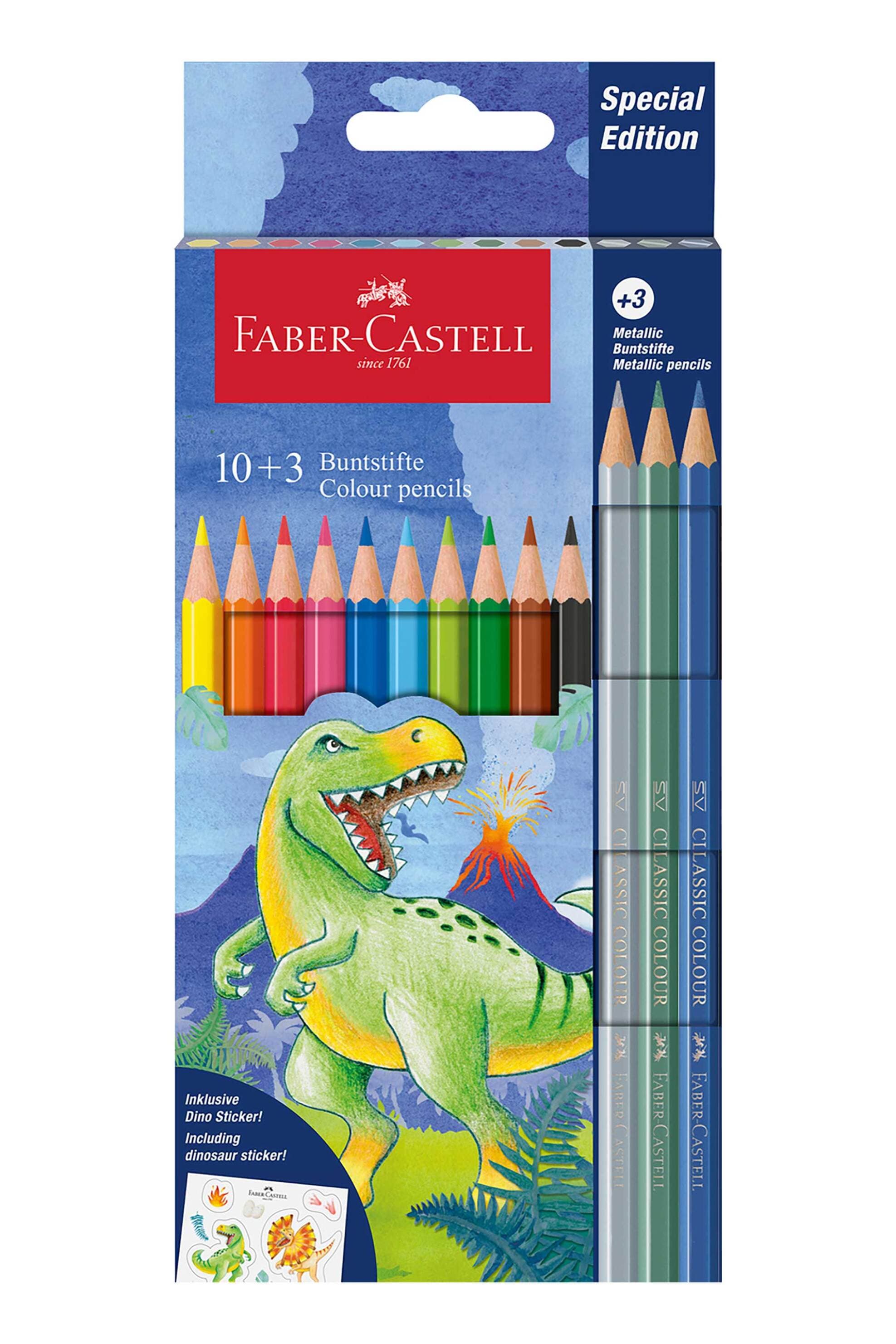 Faber-Castell ξυλομπογιές "Dinosaur" 10+3 χρωμάτων - 077111213