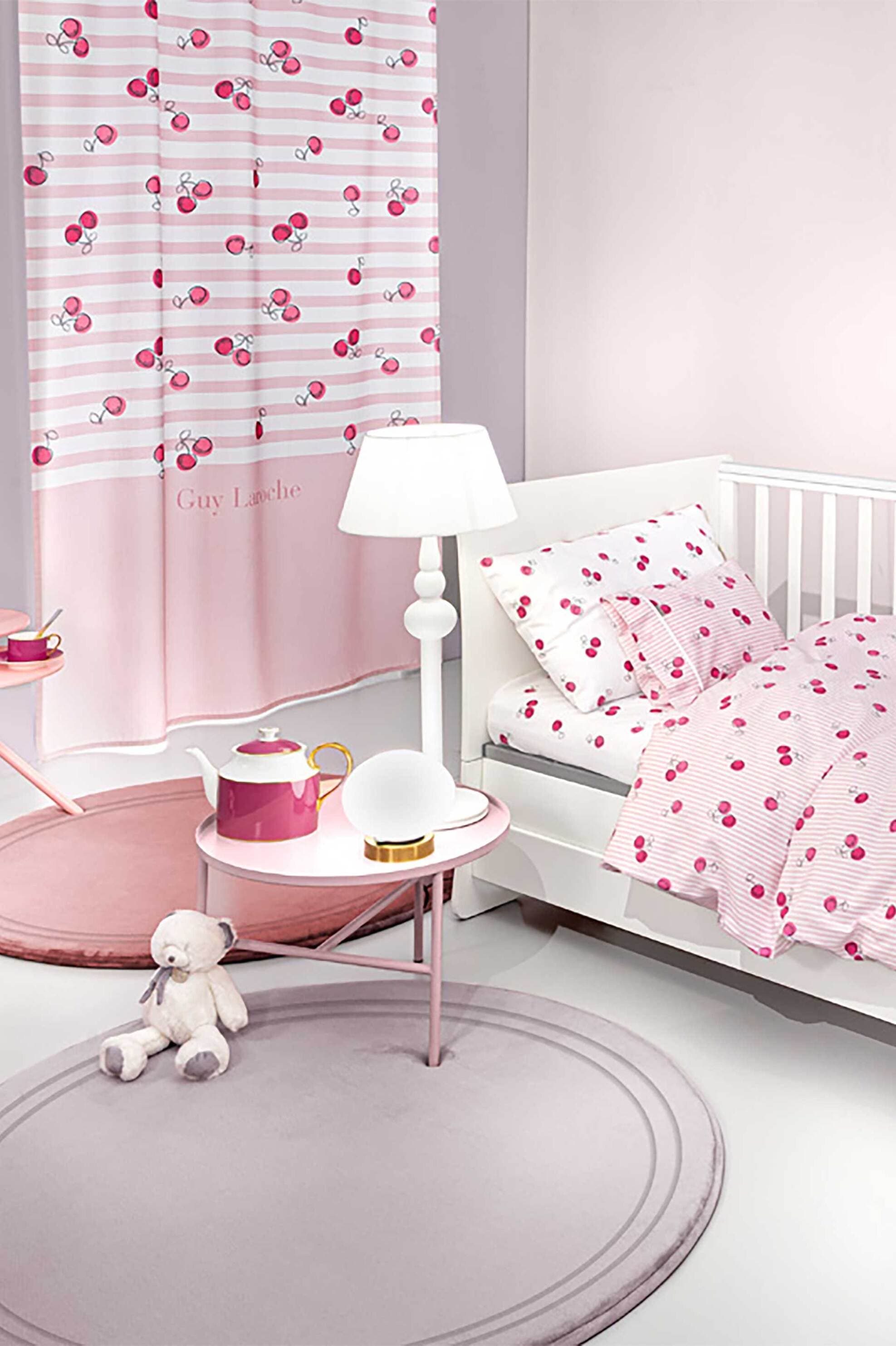 Guy Laroche σετ βρεφικά σεντόνια με μαξιλαροθήκη "Letters Pink" (3 τεμάχια) - 1110092224144