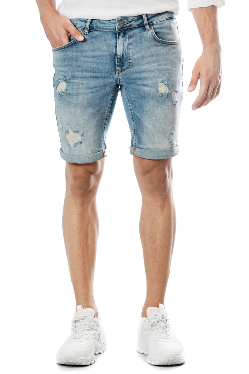 Gabba - Βερμούδα Ανδρική Hop Light Destroy -Lt. Blue Denim