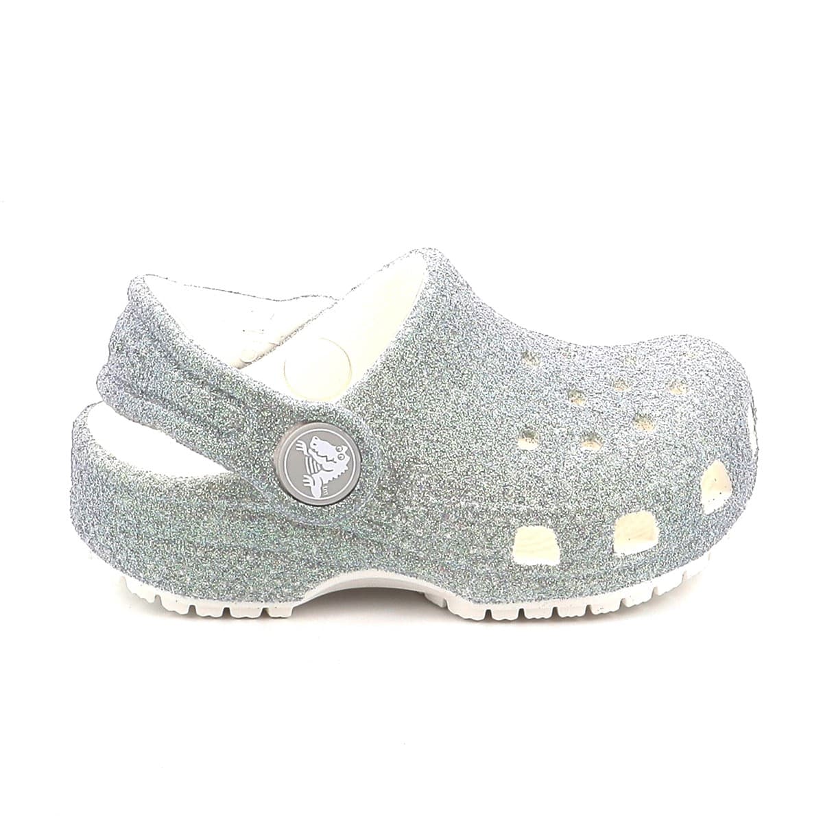 Παιδικό Σαμπό για Κορίτσι Crocs Classic Iridescent Glitter Clog C Ανατομικό Χρώματος Ασημί 210985-100