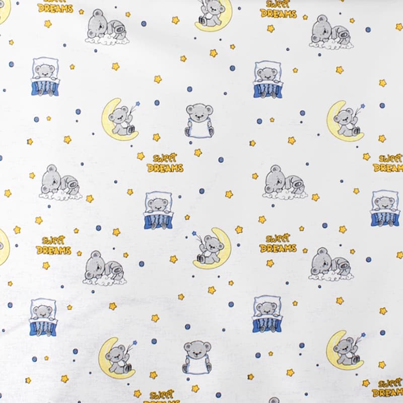 Πάνα Χασέ (80x80) Dimcol Sweet Dreams 554 White - Sky Blue