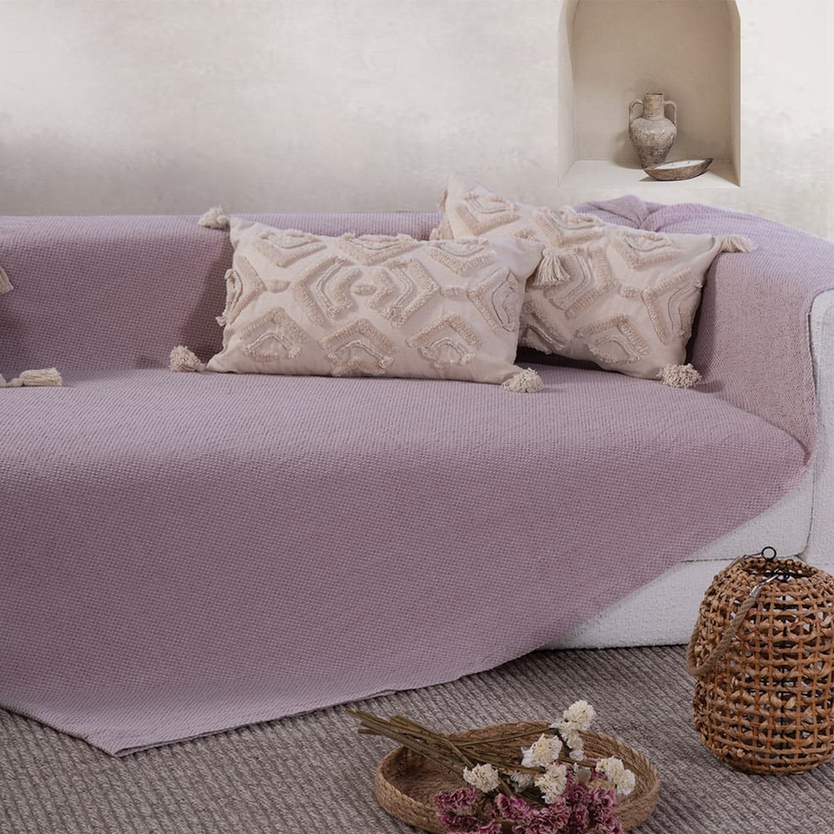 Ριχτάρι Καναπέ Τριθέσιου (180x300) Nef-Nef Homeware Betty Mauve