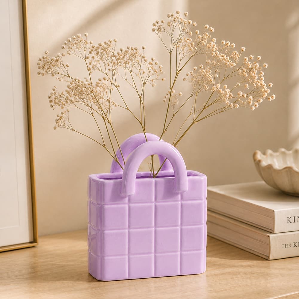 Διακοσμητικό Βάζο (15x9x16.5) K-M Lilac NB1250430