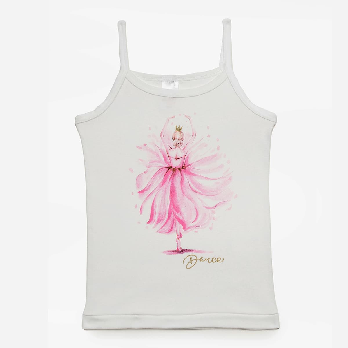 Φανελάκι Παιδικό Αμάνικο Minervakia Ballerina 42172-005 Λευκό No2 No2