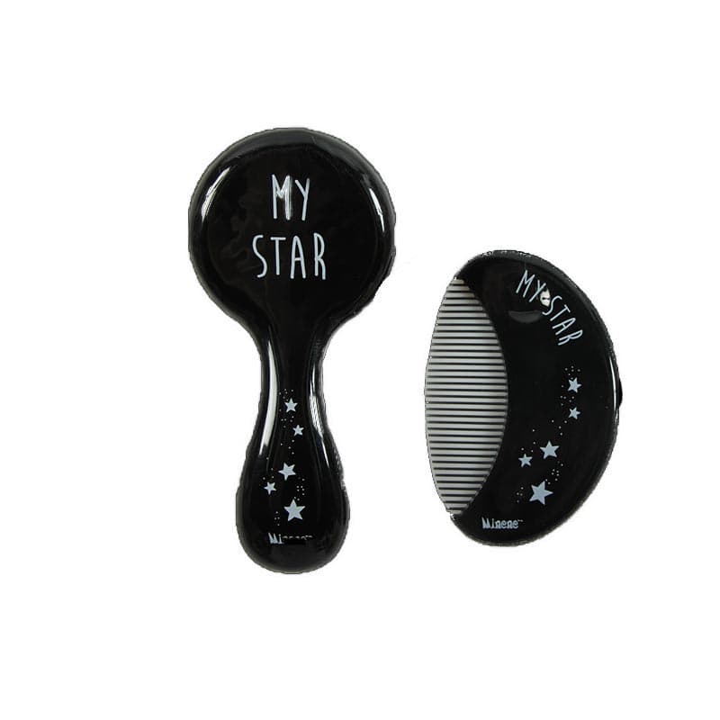 Βρεφικό Σετ Βούρτσα + Χτένα Minene Hair Black