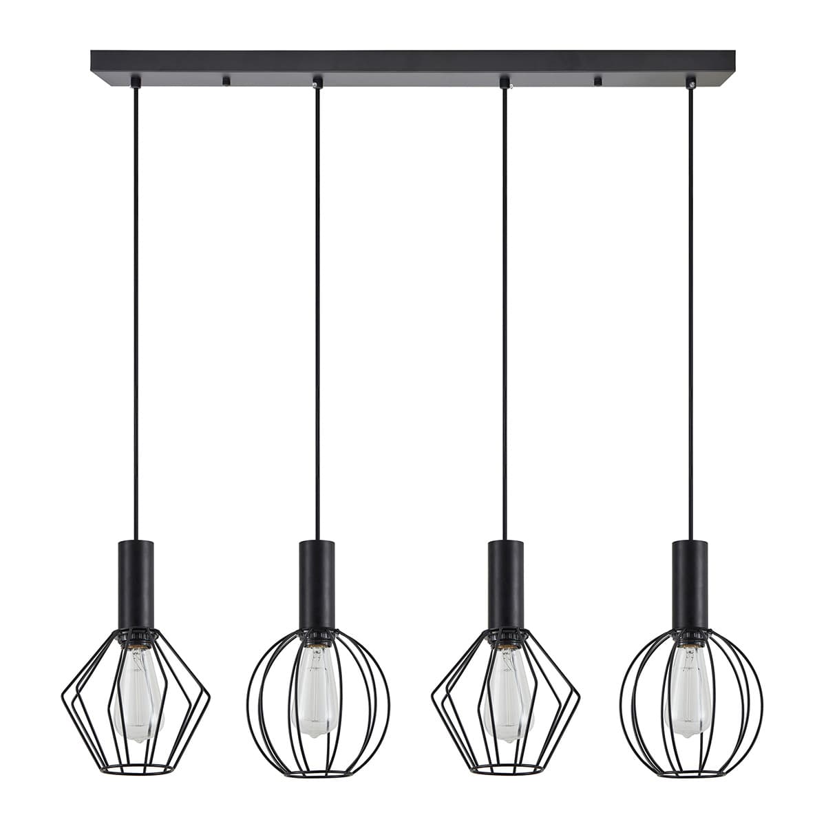 Φωτιστικό Οροφής Πολύφωτο Homelighting Adept Flex 77-8907 Black