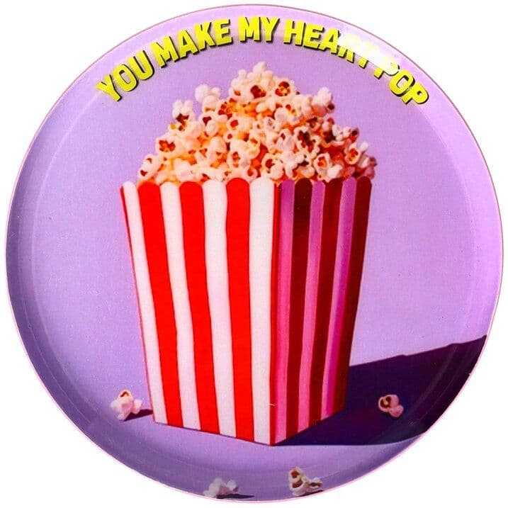 Love Trays ,XS Διακοσμητικός Δίσκος “You Make My Heart Pop” - Μωβ