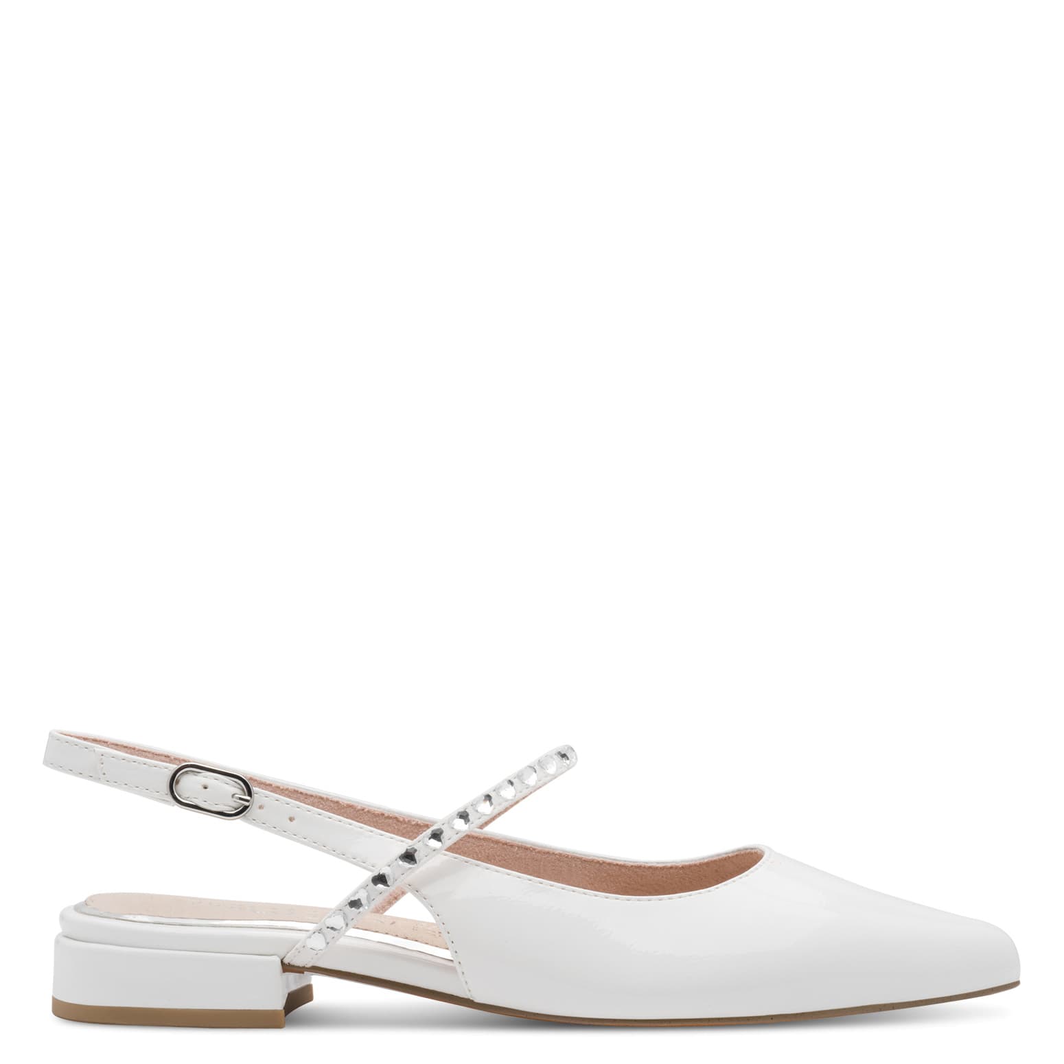 Γυναικεία Παπούτσια Slingback Marco Tozzi 2-89400-46-018 Λευκό Λουστρίν