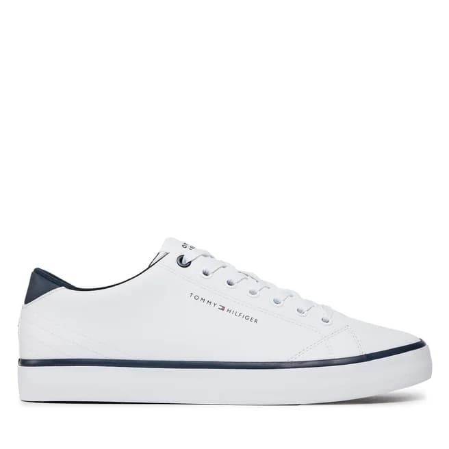 Ανδρικά Δερμάτινα Sneakers Tommy Hilfiger FM0FM05041 YBS Λευκά