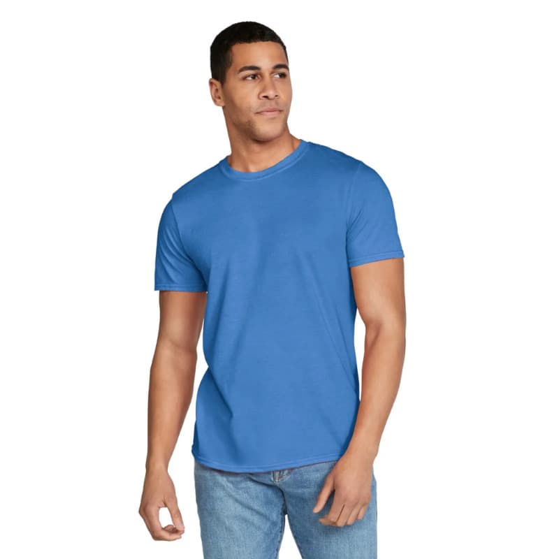 Μονόχρωμο βαμβακερό t-shirt - Heather Royal