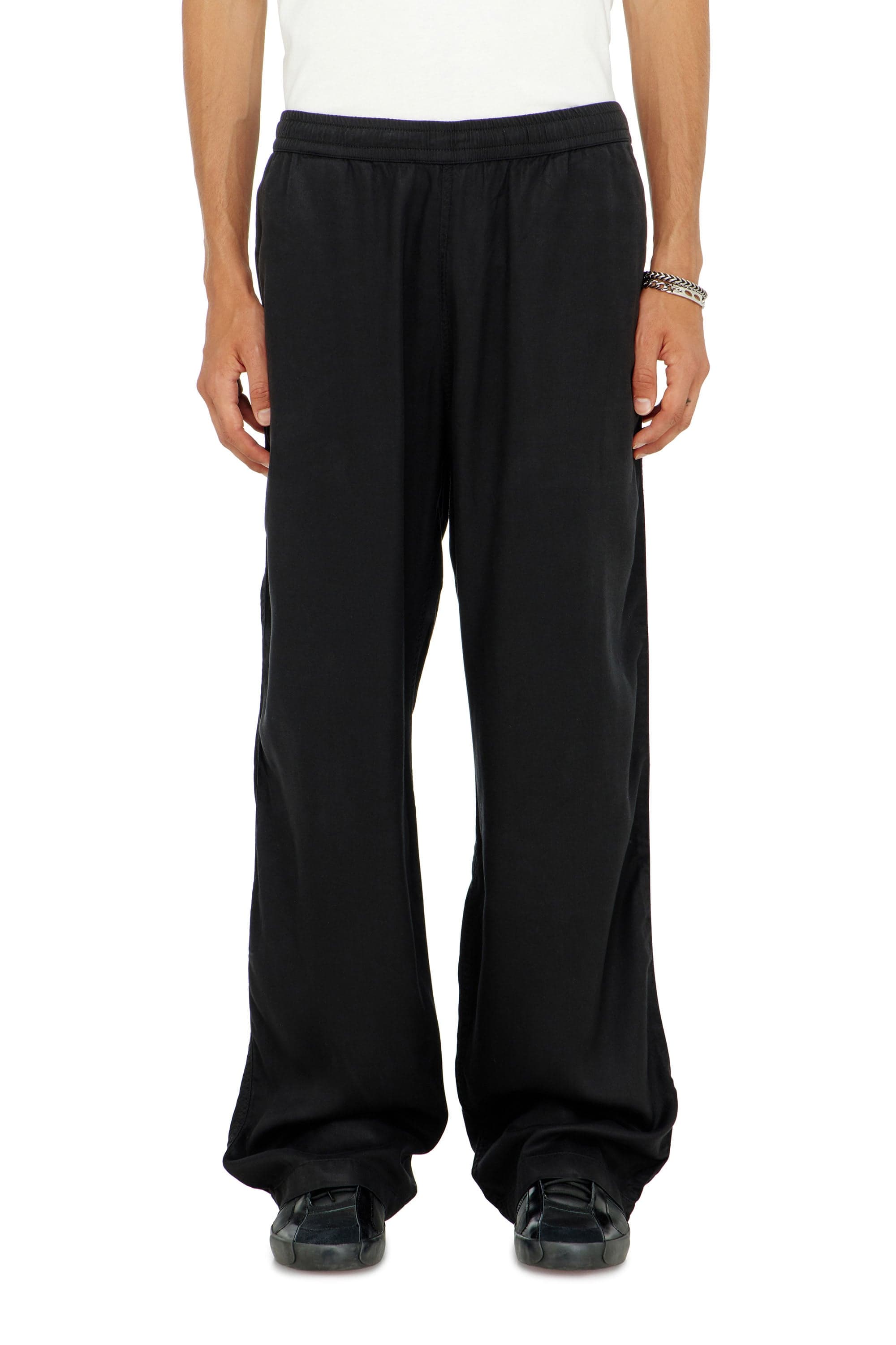 Diesel - Drawstring pants in faded twill - Pants - Man - Black
