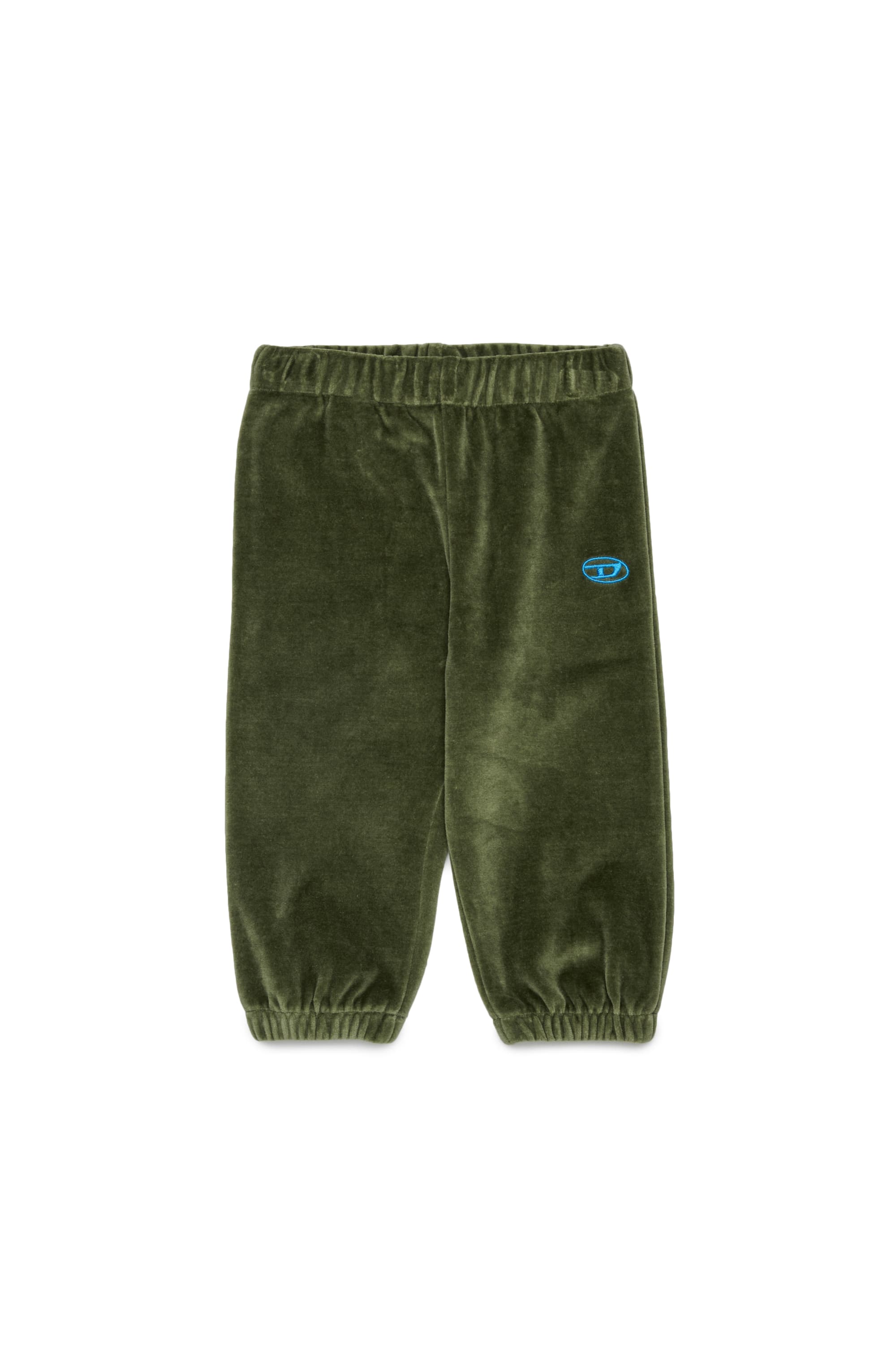 Diesel - Velvet sweatpants with Oval D embroidery - Pants - Man - Green