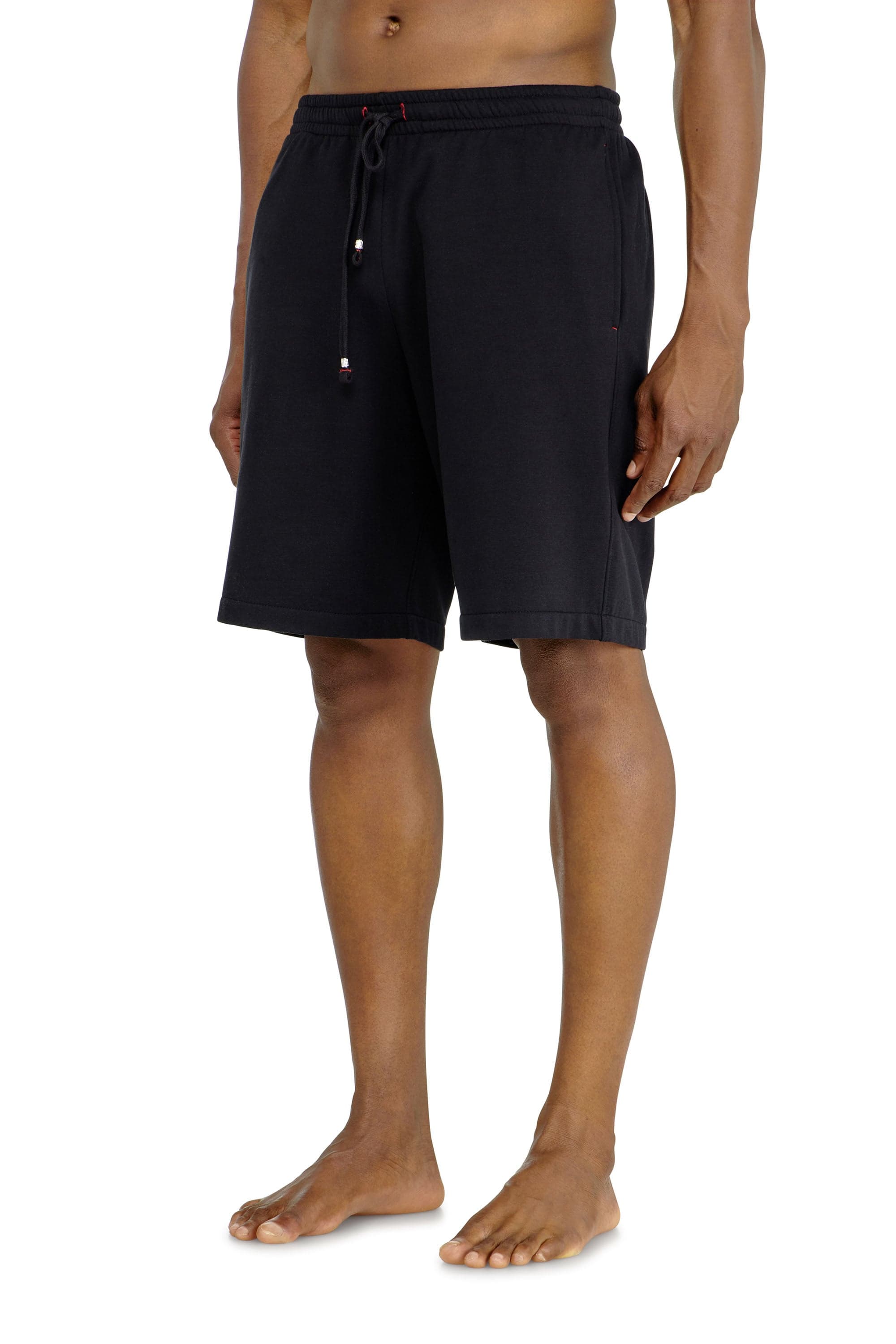 Diesel - Sweat shorts in peached cotton blend - Pants - Man - Black
