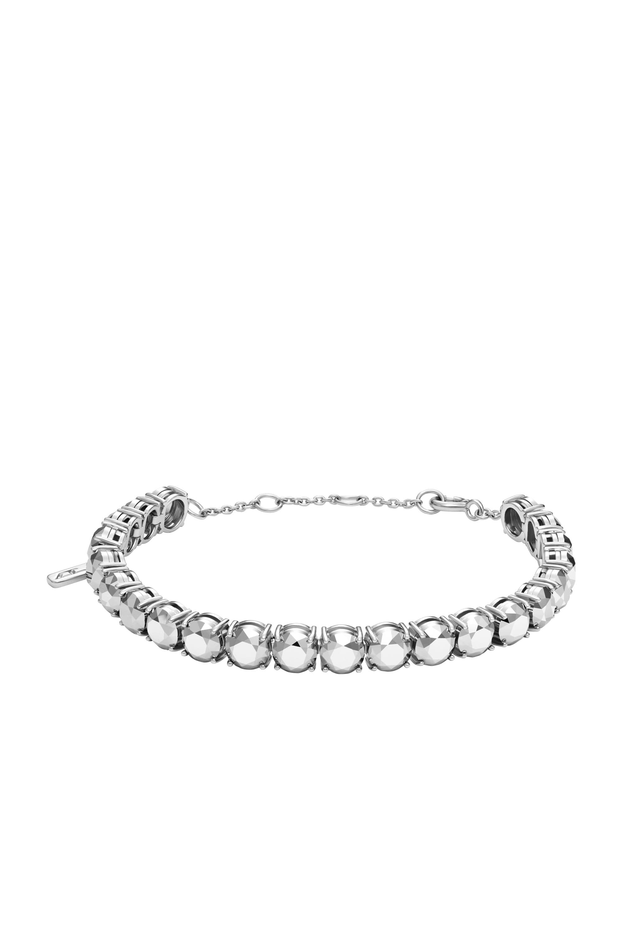 Diesel - Sterling Silver Diamond Cut Bracelet - Bracelets - Unisex - Silver