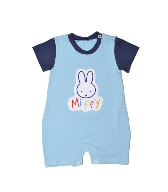 Miffy Des.11 Φορμάκι Καλοκαιρινό Σιέλ Ανοιχτό Με Κέντημα 9-12 Mηνών/74 Cm