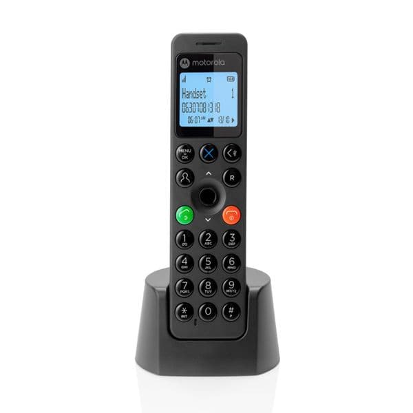 Motorola DOT201 Black Ασύρματο Tηλέφωνο