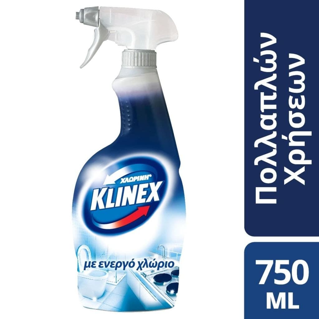 Klinex Καθαριστικό Spray Πολλαπλών Χρήσεων Με Χλώριο 750ml