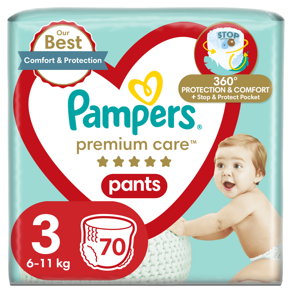 Πάνες Pampers Premium Care Pants Jumbo Plus Νo3 (6-11kg) 70τεμ