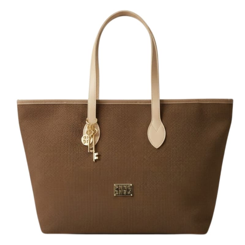 FRNC ΓΥΝΑΙΚΕΙΑ ΤΣΑΝΤΑ WATER REPELLENT SATIN ΕΛΛΗΝΙΚΗ 5578 ΚΑΦΕ