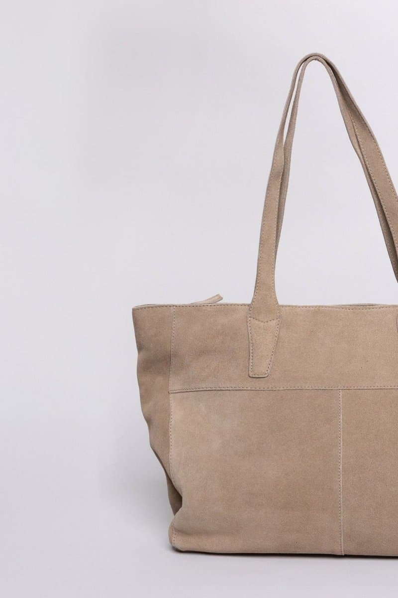 VERO MODA Σουέντ τσάντα ώμου - 10331144 - Μπεζ