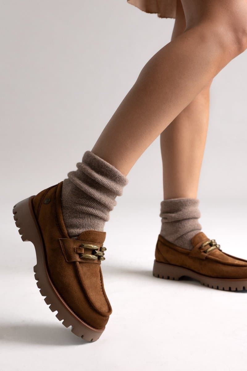 Xti Footwear Suede Loafers - 144459 - Κάμελ Σουέτ