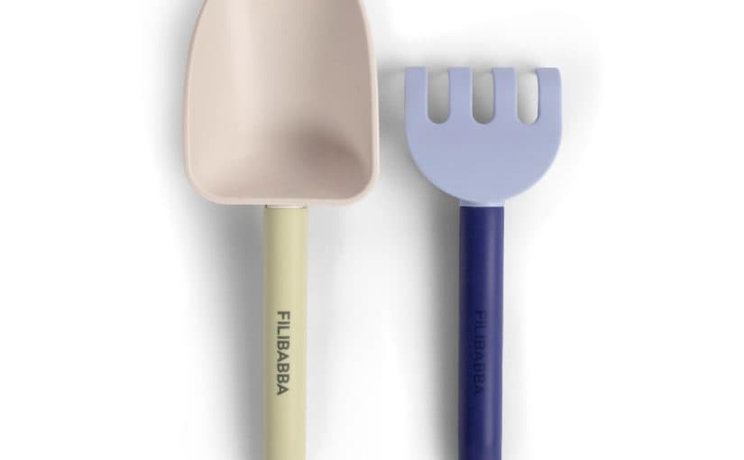Filibabba – Beach Shovel & Rake Set – Blue Mix