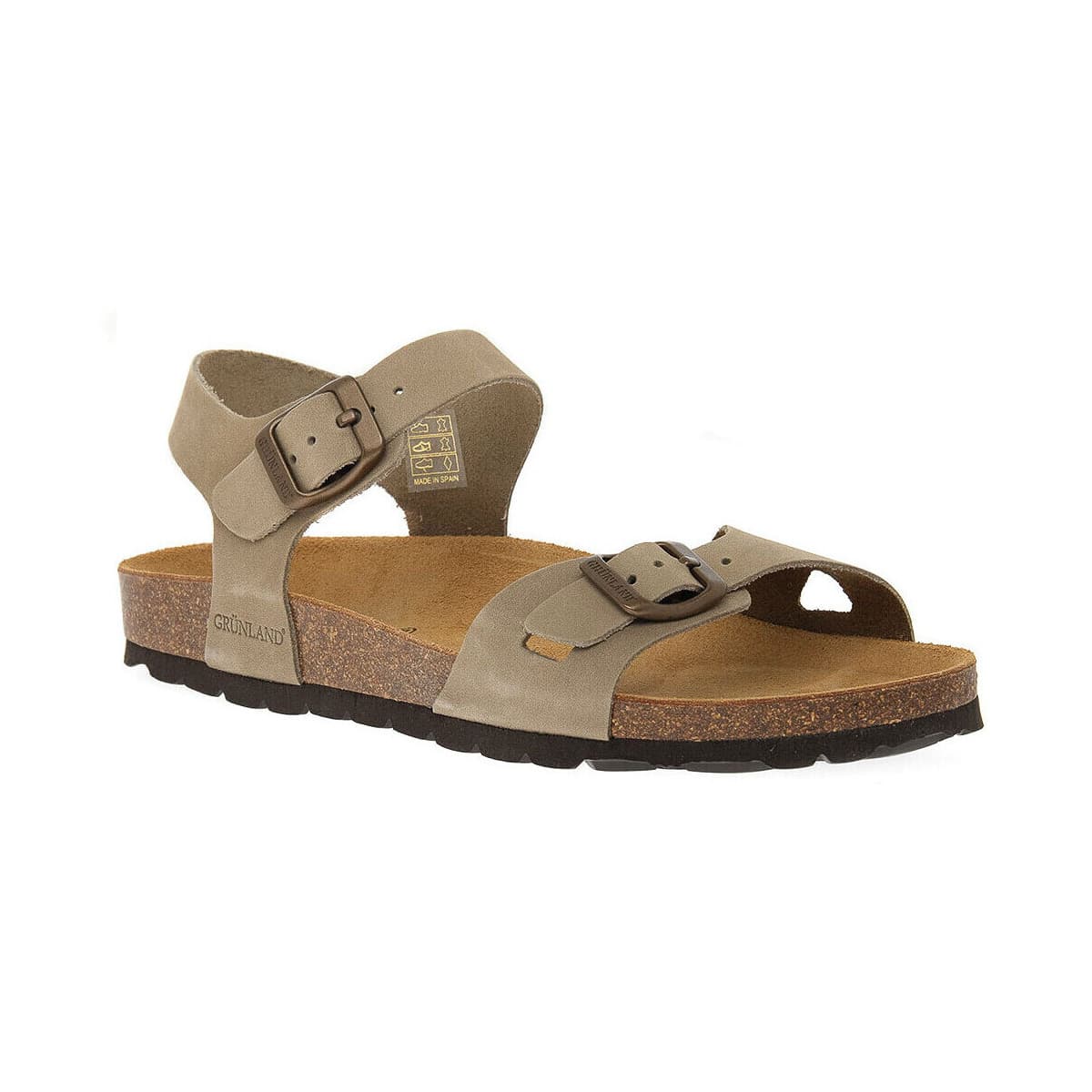 Σανδάλια χωρίς τακούνι Grunland KAKI 40SARA