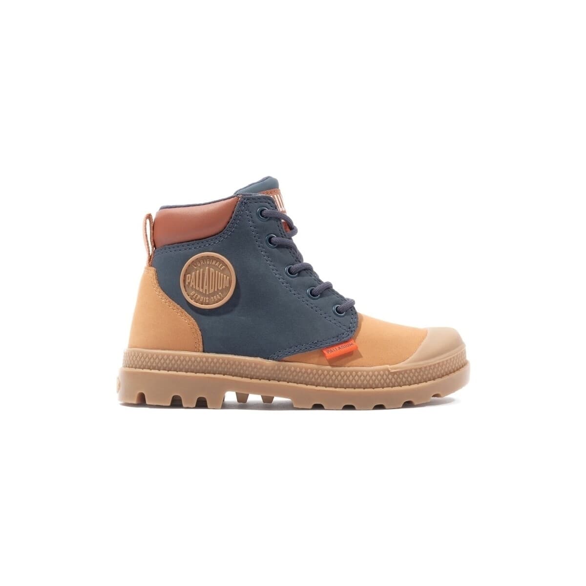 Μπότες Palladium Pampa HI Cuff Kids Boots - Dear Brown/Mid Indigo