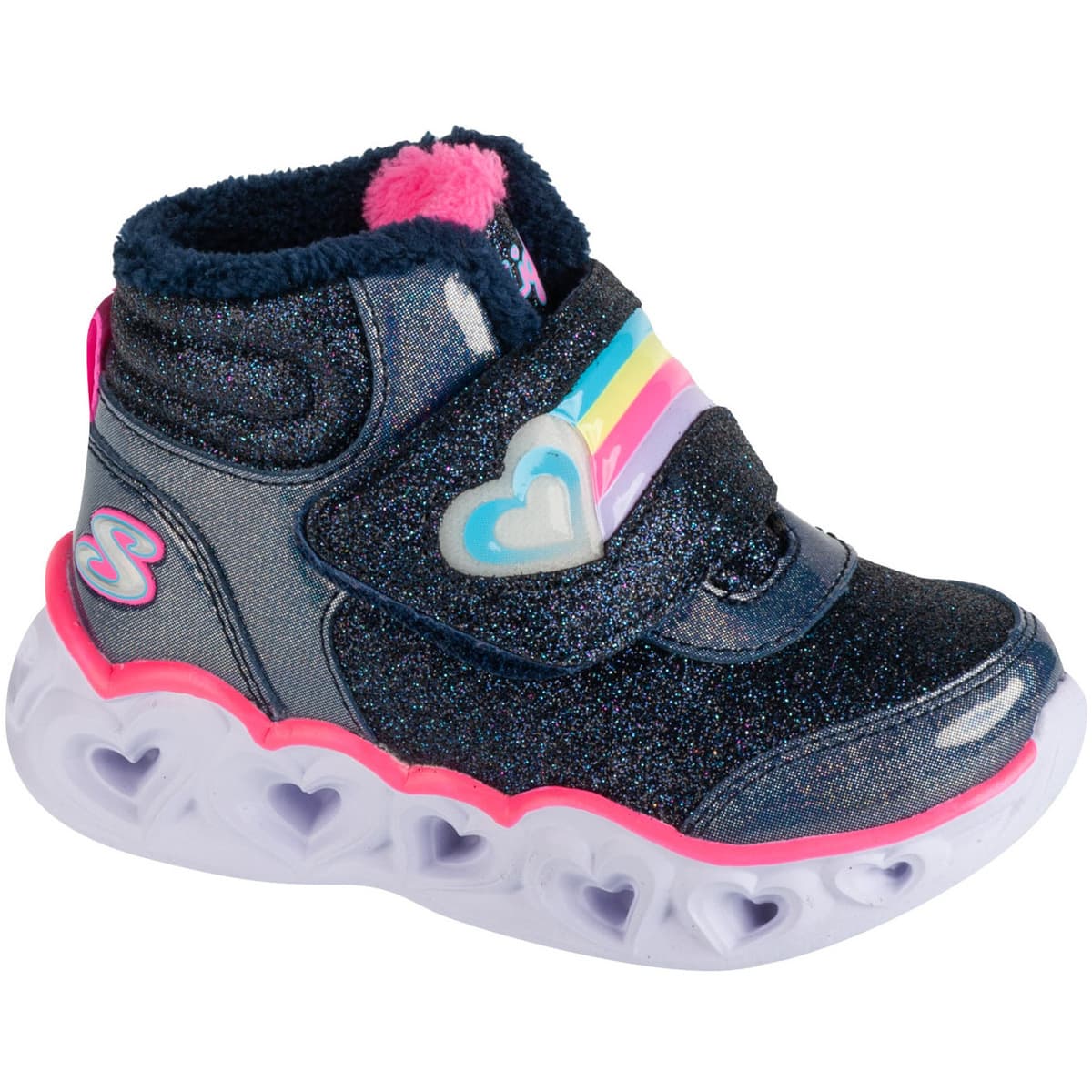 Ψηλά Sneakers Skechers Heart Lights - Brilliant Rainbow